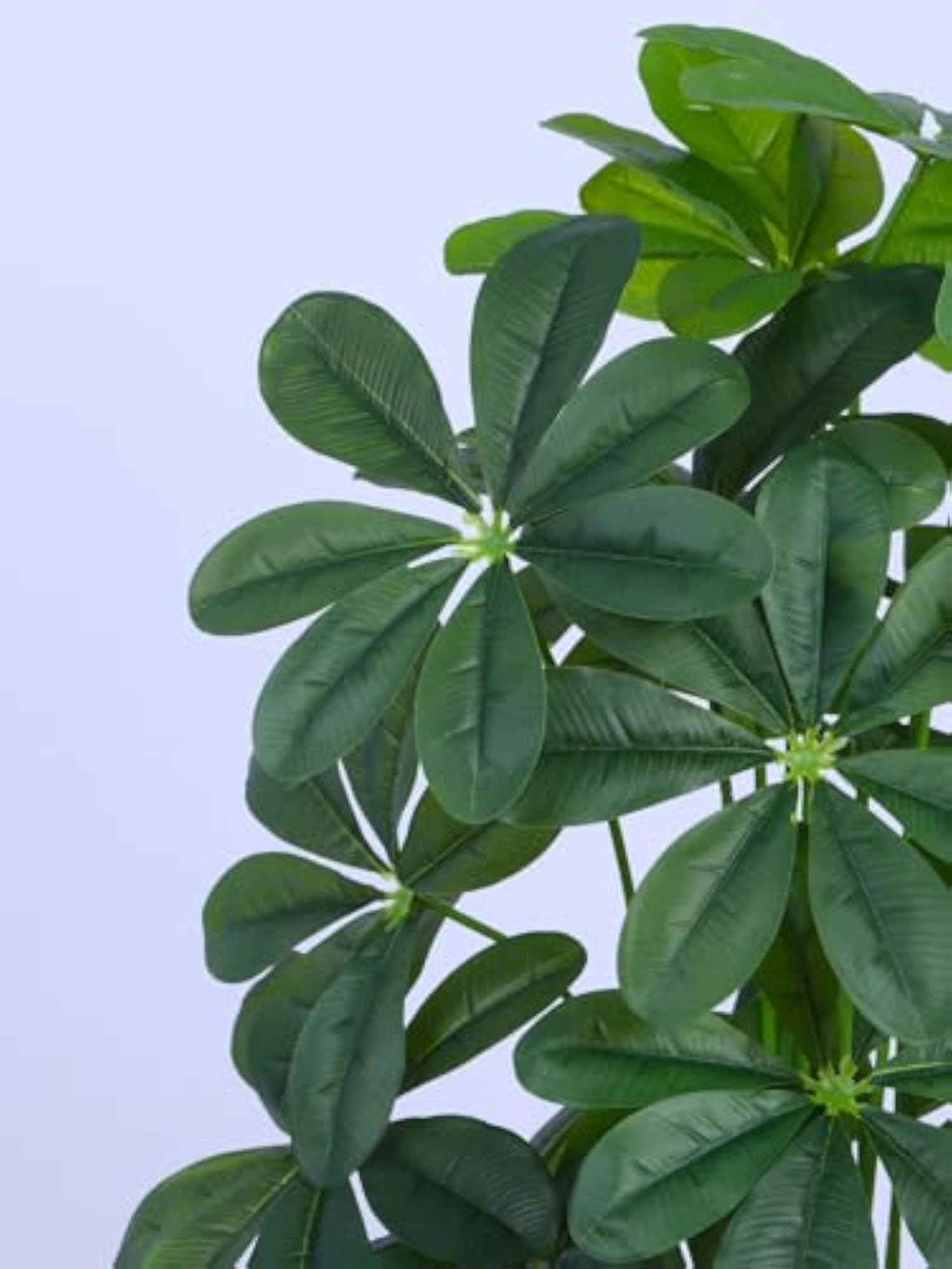 4Ft Artificial Schefflera Plant with Pot, Faux Green